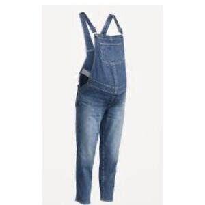 New Old Navy Maternity Overalls 4 Long Denim Jean Boho Prairie Cottagecore Hippy